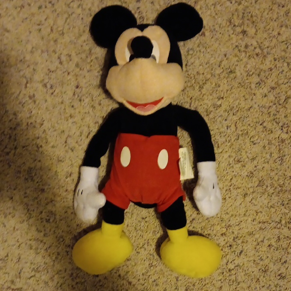 Disney Mickey Mouse Plush - Black, Red, Yellow
